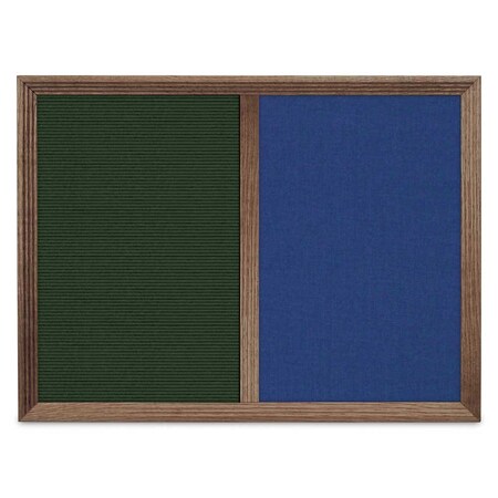 United Visual Products Enclosed Corkboard, 1 Door, 60"x36", 4" Fra, UV3417-BRONZE-CLOUD UV3417-BRONZE-CLOUD